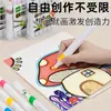 Caneta marcadora acrílica triangular cor de arte caneta de cor à prova d'água opaca caneta de pintura infantil empilhável cor conjunto de canetas de cor para estudante
