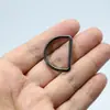 Anillo de conexión de correa de hebilla en D de aleación chapada para colgar, accesorio de bolsa, hebilla de anillo, hebilla de bolsa semicircular, bandolera, hebilla de dos lados