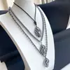 Jingyao [Personalizado] Colgante de Zorro de Nueve Colas de Terahercios Collar de Suéter Doble Efecto Caliente y Frío Colgante de Zorro de Terahercios