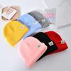 Outono e inverno nova moda casual infantil quente gorro de malha bebê menina bonito rosto sorridente pulôver chapéu menino maré
