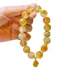 Pulsera de Diseño con Citrino Natural de Alta Calidad y Perlas de Agua Dulce de 12 mm