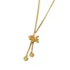Nueva Moda y Exquisita Moneda de Cobre Escama de Dragón Colgante de Unicornio Collar Cadena de Clavícula con Borla de Lujo Ligero Alta Gama para Mujeres