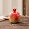 Adornos Festivos, Florero de Cerámica con Fruta de Granada Simulada, Adornos para Arreglos Florales, Florero Creativo de Nicho de Gama Alta, Adornos de Cerámica