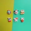 Año Nuevo Caricatura Kuromi Sanrio DIY Accesorios de Resina Pegamento Cremoso Agujero Zapato Pasador Cabello Joyería Material Venta al por Mayor
