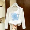 Camiseta de manga larga para niña 2026 nuevo modelo 100% algodón puro, ropa de otoño elegante y versátil para niñas, ropa casual para niños