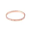 Pulsera de Plata S925 Chapada en Oro Rosa Incrustada con Diamantes para Mujer, Pulsera de Barra de Oro Pequeña Estilo Commuter de Moda de Lujo Ligero, Popular en Xiaohongshu