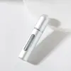 Botella dispensadora de perfume de 10 ml con recarga directa inferior, Botella rociadora autocebante, Botella de perfume de plástico con pulverizador y prensa de aluminio
