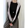 Camiseta base de manga larga ajustada con cuello redondo minimalista de estilo coreano para mujer, adecuada para primavera y otoño, color liso, elástica, camiseta de capa interior, ropa de mujer transfronteriza