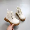 Botas de Cuero para Niñas Estilo Otoño 2026 Suela Suave Antideslizantes Botas Martin Elegantes Botines Negros para Niñas Pequeñas Botines Cortos para Estudiantes