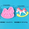 Molde de Silicone para Fazer Decoração de Bolo de Fondant de Chocolate Carrossel de Pônei Unicórnio DIY