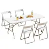 Mesa plegable para exteriores, puesto portátil, mesa de puesto, mesa rectangular simple para el hogar, estudio, mesa y silla, mesa de comedor, mesa larga