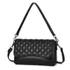 Elegante bolso clásico de solapa a cuadros retro moderno para el trayecto transfronterizo, bolso de hombro y cruzado versátil y de moda estilo Chanel para mujer