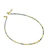 Collar con Abalorios de Turquesa Africana Facetada Brillante Dorada y Perlas de Agua Dulce, Cadena para Clavícula, Estilo Vintage de Nicho Europeo y Americano para Mujer