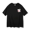 Novidade de Verão Nicho Desenho Animado Casal de Cachorrinhos Roupas Camisetas de Manga Curta High-End Algodão Puro Soltas e Versáteis Tops para Homens e Mulheres