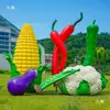 Esculturas de Frutas e Vegetais de Simulação para Exterior Fibra de Vidro Jardim Gramado Paisagem Modelos de Repolho Milho Pimenta Ornamentos Grandes