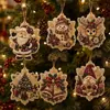 Nuevo Producto Navideño Transfronterizo 5D Adornos Navideños de Madera Decoraciones Navideñas de Madera Acrílica DIY