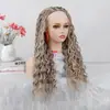Perucas de Cabelo Cacheado de Comprimento Médio para Mulheres Europeias e Americanas, Perucas Sintéticas Cacheado Profundo de Seda de Gelo, Faixas de Cabelo Atacado, Perucas de Cabelo Cacheado Pequeno