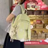 Mochila Muy Atractiva y Linda con Orejas de Conejo para Niñas, Estilo Coreano con Adorno de Encaje de Puntos, Mochila para Estudiante de Secundaria, Mochila Escolar