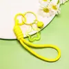 Llavero Acrílico de Estrella de Cinco Puntas con Cordón Color Caramelo Encanto para Estuche de Auriculares Decoración Fresca para Empaque de Bolsas de Pareja