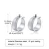 Aretes geométricos de acero inoxidable oro Personalidad de mujer simple accesorios de joyería de comercio exterior al por mayor EH-337