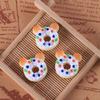 Simulación Comiendo y Jugando Oso Pan Donut diy Pegamento Crema Resina Accesorios de Joyería Casa de Muñecas Adornos Microescala