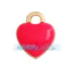 M69 Acessórios para joias DIY coração de amor zircônia colorida esmalte gota de óleo latão pequeno pingente