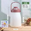 Copo de Água de Vidro Estilo Ins com Toque de Luxo, Copo de Chá Selado de Camada Dupla, Copo Criativo Doméstico de Barriga Grande, Chaleira