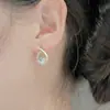 Brincos Koreanos Exquisitos de Diamante Cruzados Acessíveis Luxo Elegante Nicho Design de Ponta Ouro Prata Estilosos