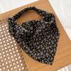 Faixa de Cabelo Floral Transfronteiriça Anel de Cabelo Conjunto Estilo Retrô Tecido de Fita Triangular Bolsa de Acessórios para Cabelo Fita de Cabelo Elástica Versátil