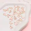 26 Colgantes Asimétricos de Aleación con Goteo de Aceite Letra Inglesa P Colgantes para Pulsera Hecha a Mano DIY Cadena de Teléfono Móvil Accesorios de Joyería