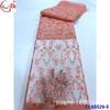 Aplique de renda bordada com lantejoulas e miçangas de design francês tecido de malha macio transparente acessórios para vestido de noiva vestido
