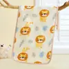 Modelo 2025 Toalla Infantil Arrugada de Cuatro Capas Algodón Puro Clase A Lavado de Cara Absorbente Hogar Todo Algodón Estampado de Dibujos Animados Toalla Infantil