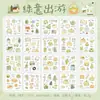 Libro de pegatinas troqueladas PET Yuxianfang, patrón de gato de esquina lindo para mascotas, pegatinas decorativas para journaling y artículos cotidianos