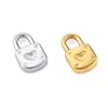 Colgante de Candado Pequeño en Forma de Corazón Electrochapado al Vacío en Oro Acero Inoxidable Accesorios para Joyería DIY Colgante para Collar Colgante Pequeño que Conserva el Color