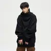 Sudadera con capucha de cuello alto americana de peso pesado para Otoño Invierno para Hombre con Capucha Holgada Streetwear Fresca Funcional para Pareja Chaqueta Deportiva Casual Tendencia ins