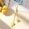 Llavero de Cuerda de Cera Colorida con Cuentas, Llavero Semi-Terminado DIY, Colgante para Bolso, Colgante para Teléfono Móvil, Regalo Pequeño