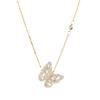 Collar de mariposa de plata esterlina Sense S925 para mujer, con personalidad de moda, microincrustaciones de diamantes, cadena de clavícula, elegante, combinable con todo.