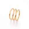 Anillo de tres anillos TikTok búsqueda popular transfronteriza anillo de acero inoxidable simple tendencia de moda anillo Sansheng III
