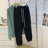 Pantalones de forro polar para tallas grandes mm200 kg cintura alta sueltos acolchados leggings para mujer invierno cálido Joker casual pantalones deportivos