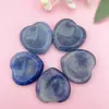 Cristal natural ágata 30 mm forma de corazón Piedra de masaje Piedra para olvidar el amor piedra para el pulgar adornos piedra para yoga al por mayor