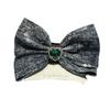 Pinza para el pelo de mezclilla lavada con lazo estilo dulce y fresco de alta gama para mujer, clip de princesa con pedrería y lentejuelas, nuevo estilo para mujer