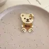 Horquilla de Oso Linda Estilo Japonés para Primavera y Verano Tejida a Mano con Hilo para Niños Bebés Clip Lateral Accesorio para el Cabello Fresco