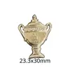 Liga dos Campeões Asiática Quente Transfronteiriça Adesivos Metálicos para Celular Insígnias de Troféu da Liga de Elite Chaveiros Periféricos de Futebol Colares em Estoque