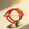 Pulsera de Cuerda Colorida del Festival del Bote del Dragón Bolsita Pequeña del Festival del Bote del Dragón Zongzi Pequeño Cuerda para la Mano Cabeza de Tigre Festival de Mayo Cuerda Colorida Terminada Pequeños Regalos