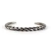 Entrada Nórdica Lujo Simple Pulsera de Cuerno Golpeado Hombres y Mujeres Anillo Mobius Retro Pulsera de Pareja Abierta Decoración Versátil