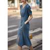 Vestido jeans Waltz Mermaid Slim-fit com decote em V