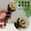 Massageador de Chifre de Sândalo Verde com Vagem de Lótus para Acupressão nos Olhos, Massagem Facial Especializada para Desbloquear Meridianos, Bastão de Puxar Músculos de Sândalo Roxo
