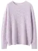 Novo suéter de cashmere outono e inverno para mulheres, blusa base de tricô com decote redondo vazado, suéter de cashmere casual moderno e versátil
