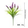 Cruz flor artificial lavanda falsa flores plásticas misturadas grama de macaco imitação arbusto varanda jardim janela decoração de casa