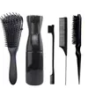 O conjunto de pentes de cabeleireiro de 27 peças do fabricante inclui um borrifador contínuo, uma escova para shampoo para limpeza e massagem e um pente de modelagem portátil